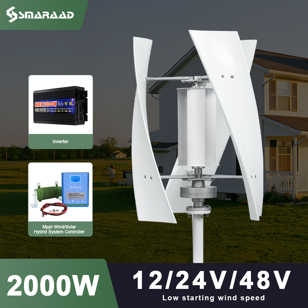 Renewable Energy Model - 2000W 2KW Vertical Axis Wind Turbine